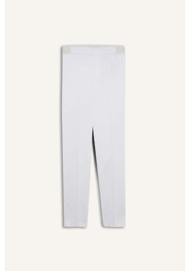 DeFacto Sigaret Saten Kumaş Pantolon Normal Bel Basic Düz Beli Lastikli Düz Paça J8743AZ25SMWT34