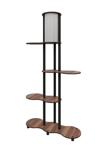 Ravilo Travers Raflı Lambader Ceviz Ceviz