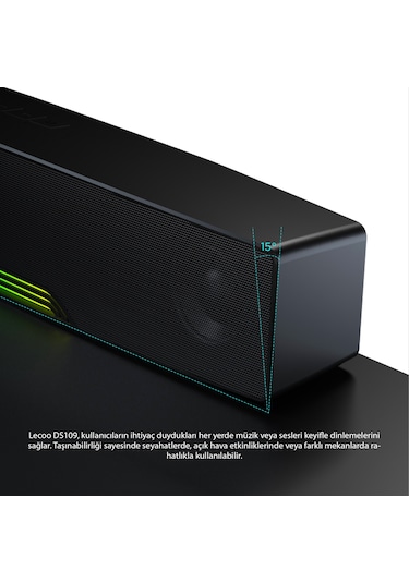 Lecoo DS109 Bluetooth/AUX/TF KART/USB 10W Soundbar Hoparlör