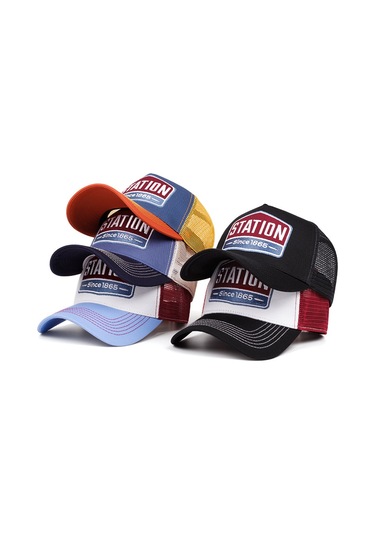 Moda Beyzbol Şapkaları İlkbahar Ve Yaz İçin Yüksek Bilekli File Beyzbol Şapkaları Açık Mavi