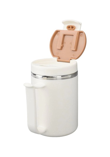 Paslanmaz Çelik Sızdırmaz Kaşıklı Kahve Termosu 500 Ml Beyaz-kahve Kapaklı İthal Ürün Çok Renkli