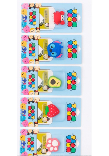 Yengeç Pati Çilek Avakado Temalı Sevimli Figürlü Ve Dayanıklı Silikon Kablo Koruyucu 5 Adet