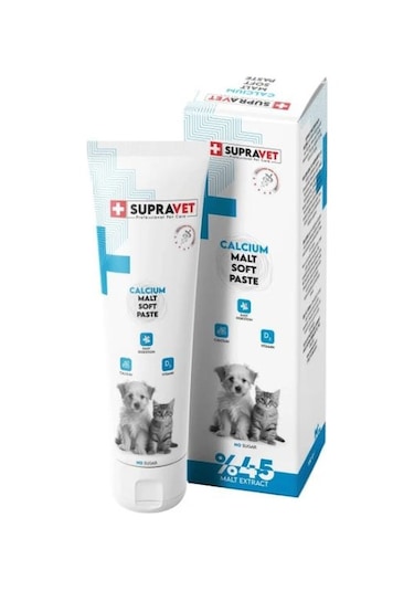 Supravet Calcium Kedi ve Köpekler İçin Kalsiyum Malt Paste 100 G