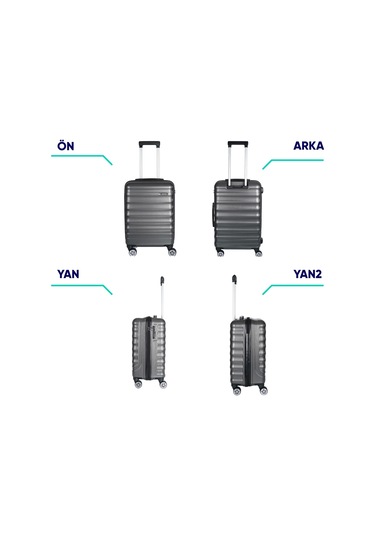 Vegmann Delphin Antrasit Orta Boy Valiz Antrasit