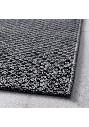 Koyu Gri 80x200 cm Halı Modern Halı İç-Dış Mekan