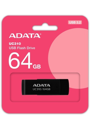 Adata Uc310-64gb 64gb Usb3.2 Gen1 Black Flash Bellek
