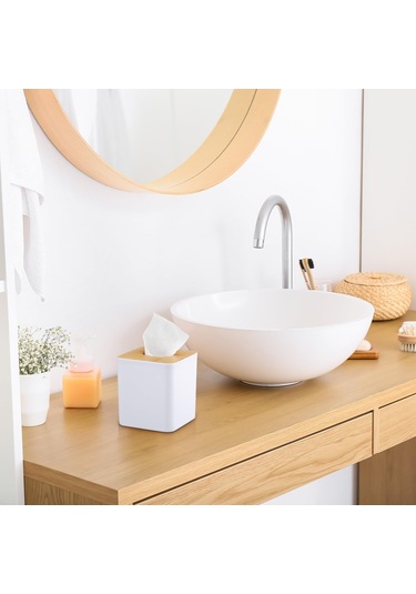 Tenfowee Beyaz Bambü Havlu Kutusu Kapakları Kare, 2 Adet - Banyo, Yatak Odası, Masa Ve Ofis İçin Şık Organizatör Beyaz Tenfowee Beyaz Bambü Havlu Kutusu Kapakları Kare, 2 Adet - Banyo, Yatak Odası, Masa Ve Ofis İçin Şık Organizatör Beyaz