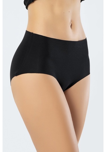 Türen Kadın Lazer Kesim Pamuklu Yüksek Bel Hipster Külot 911/siyah 001