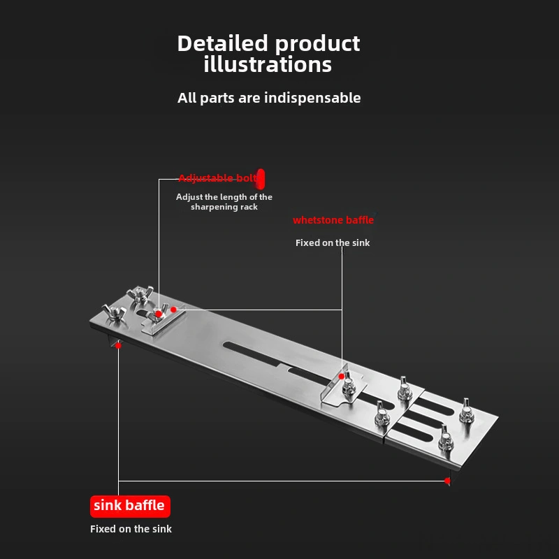 Mufunye Stainless Steel Sıvı Tabanlı Uyumlu Bıçak Taslağı - Genişletilebilir, Kaymazsız, Kolay Kurulum, Çarpma Emici Mutfak Aleti