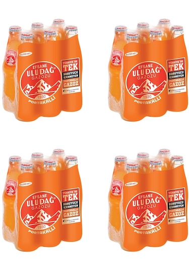 Uludağ Efsane Gazozu Portakallı 250 Ml X 24 Adet