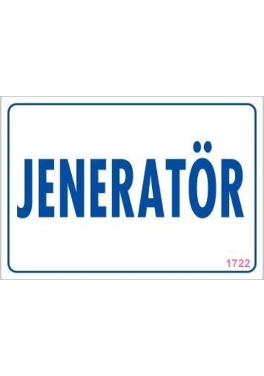 Mey Najmaddin Jeneratör Uyarı Levhası 17,5x25 Kod:1722 Najmaddin