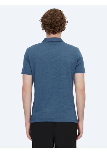 Kip Lacivert Polo Yaka %100 Pamuk T-shirt Lacivert