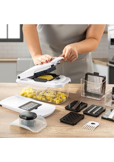 Emsan Smart Hazneli Doğrayıcı Beyaz 10 Parça Beyaz