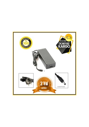 Monster Uyumlu Notebook Adaptörü 120W 5.5 MM 2.5 MM 19V 6.3A
