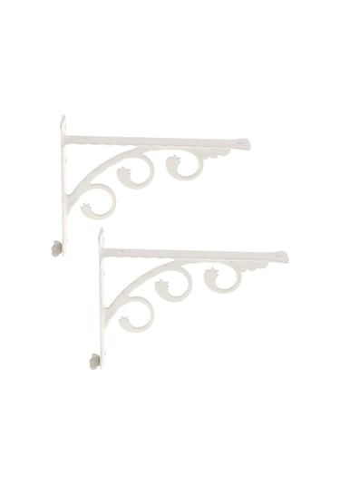 Suntek 2 Adet L Şekli Duvara Monte Raf Dirseği Metal Asılı Beyaz