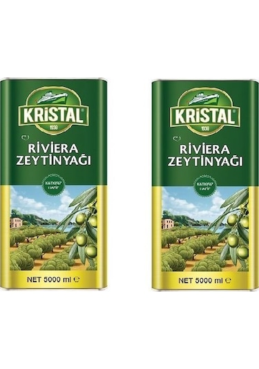 Kristal Riviera Zeytinyağı Teneke 2 x 5 L
