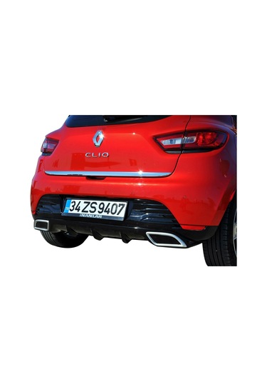 Renault Clio 4 (2012-2016) Egzoz Görünümlü Arka Tampon Eki - Difü