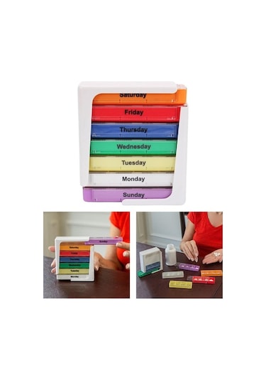 Pazly Yaşlı Suntek Kutusu Hapları Hap Haftalık Gün Düzenleyici 7 Dx Diğer