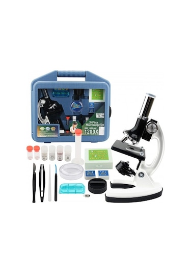 Çocuklar İçin Özel 28 Parça Mikroskop Eğitim Kiti - Taşınabilir