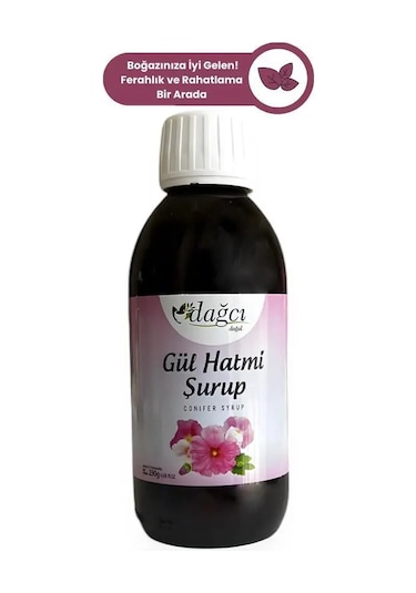 Gül Hatmi Bitkisel Şurup Boğaz Rahatlatıcı, Propolis, Zencefil Ve Kekik Özlü Formül