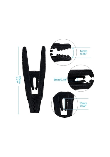 Black-20pcs Kaymaz Kadife Askılar Klipler Floklu Pantolon Ceket Elbise Pantolon Klip Tasarrufu Asma Kancaları Ev Ürünleri