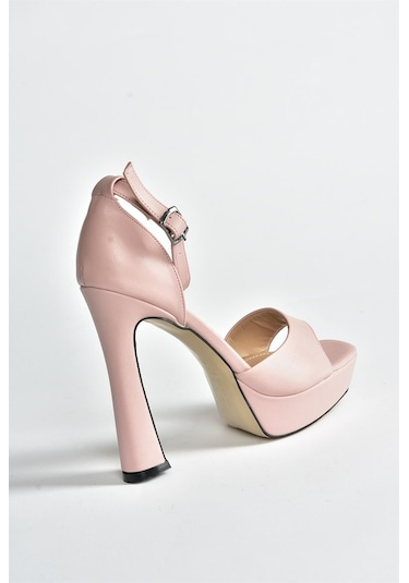 Fox Shoes Pudra Platform Topuklu Kadın Ayakkabı K404580109