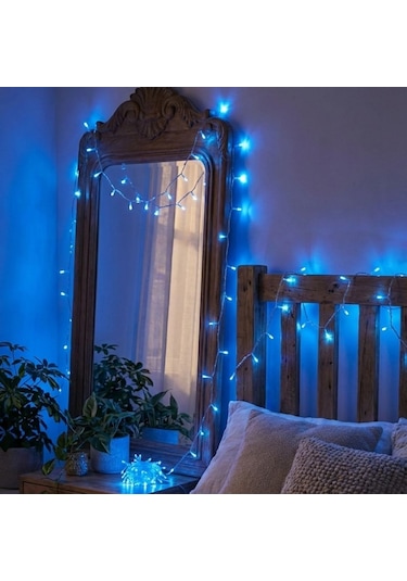 Buffer 10 Metre 100 Ledli 8 Fonksiyonlu Dekoratif Lambader Mavi Lamba