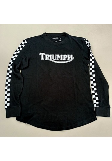 Motosiklet T-shirt TRİUMPH SCRAMBLER BASKI BİSİKLET YAKA UZUN KOL TSHİRT