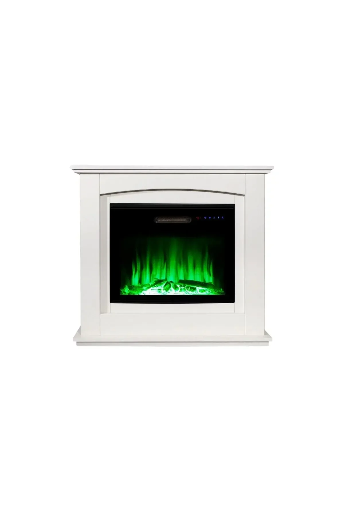 Tektes Elektrikli Şömine Kasalı 125 CM Beyaz Kasalı 8 Renkli Alev Sesli Bluetoothlu Wifi Uygulamalı