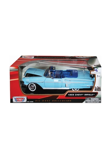 Motormax 1958 Chevrolet Impala Mavi 1/24 Model Araba