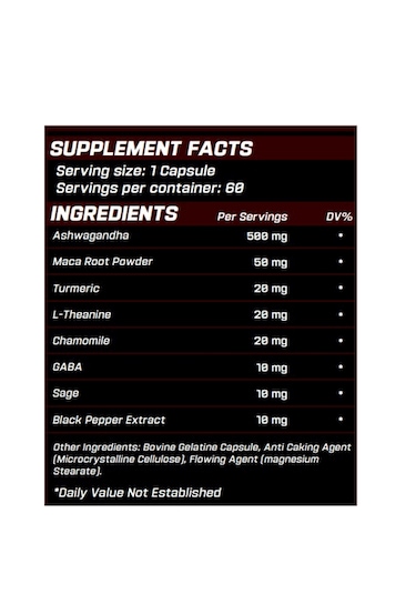Grimlabs Ksm66 Hint Ginseng+gaba+maca+turmeric+l-theanine 500mg 6