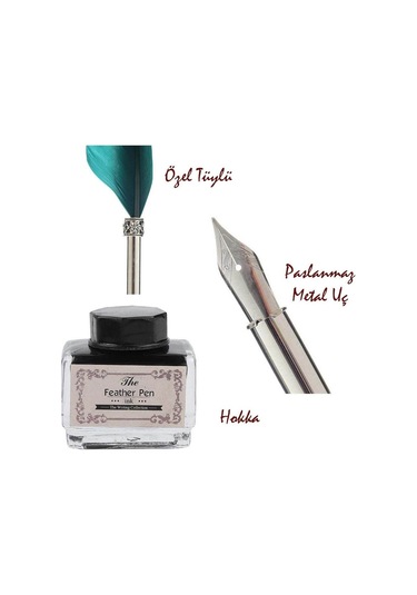 Kişiye Özel Kutulu Divit Kalem Ve Deri Kaplı Anı Defteri Kahverengi