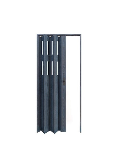 Faran Dekorasyon 87 x 215 Antrasit Renk Camlı Pvc Akordiyon Kapı - FRNAKMODEL-0-42