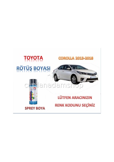 Toyota Corolla 2013-2018 Rötüş Boyası Boya Koduna Özel Sprey Boya (520384739)