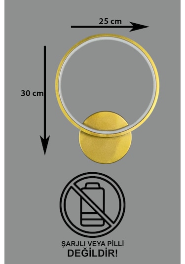 Aura Eskitme Renk Gün Işığı Ledli Hol - Banyo Mutfak Duvar Aplik Eskitme