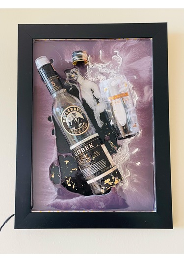 Led Işıklı Epoksi Tablo Beylerbeyi Rakı Şık Tasarım