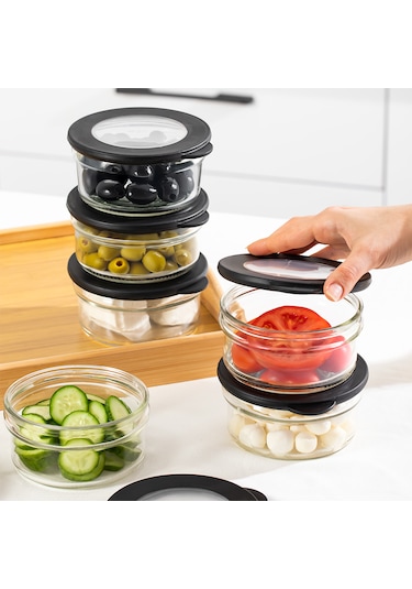 Porsima 4381 Flat 6 Lı Cam Çok Amaçlı Saklama Kabı