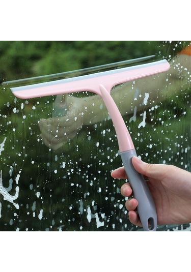 Çok Fonksiyonlu Cam Sileceği Silikon Kaymaz Pencere Zemin Kazıyıcı Uzun Saplı Banyo Aynası Kazıyıcı Ev Cam Temizleme
