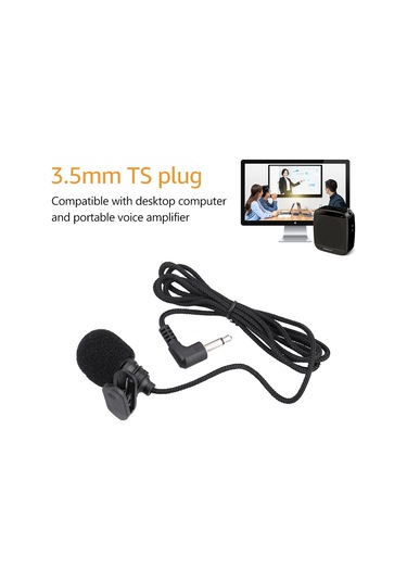 Ruicoo Kollu Kondenser Mikrofon Omni Yönlü, 3.5mm Bağlantı, 108cm Kablolu, Rüzgar Filtresiyle, Ders, Tur Rehberliği İçin