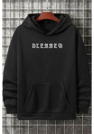 Blesseb Baskılı Sweatshirt Siyah