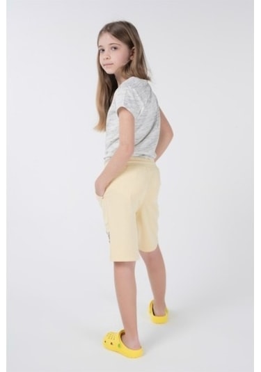 Brz Kids Kız Çocuk Kısa Kollu T-Shirt Ekru