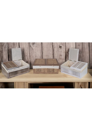 Ahşap Ekmek Sepeti , Patates Soğan Sepeti 2 Kapaklı Rustik