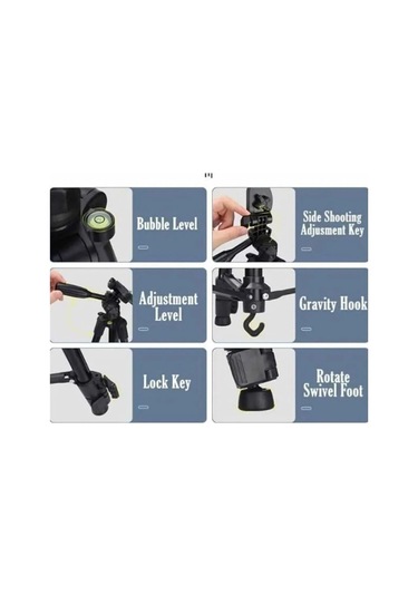 360 Derece Ayarlanabilir 1.36 Metre Kumandalı Telefon Kamera Uyumlu Sabitleyici Tripod