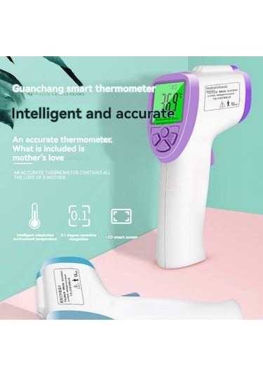 Neevoyu Dijital Lcd İzoletsiz Alçı Termometre, Hızlı Ölçüm 0.5sn , 3-5cm Mesafe, Yetişkin-çocuk Uyumlu, Gölgelik Ekran