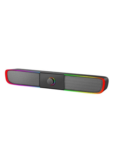 Mini Boyut Büyük Keyif Rgb Işıklı Usb Kablolu Hoparlör İç Mekanlar Ve Oyuncular İçin Etkileyici Ses