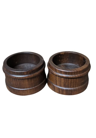 Khozak Ahşap İkili Çerezlik Set