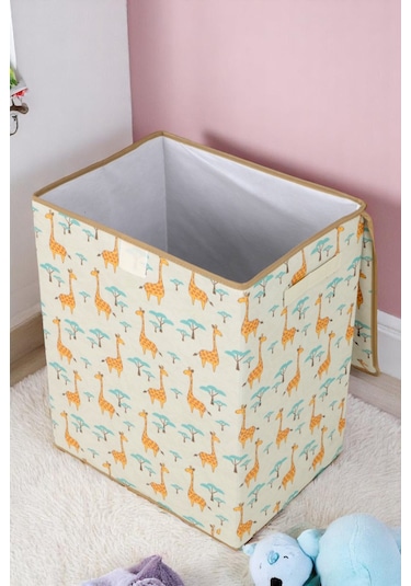 İronika Graffe Dolap İçi Organizer Oyuncak Kutusu Eşya Çamaşır Saklama Sepeti Düzenleyici Kutu 2li Set Ekru