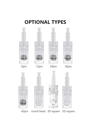 Youtek Dr Pen Mikro İğne Kartuşu - 10 Adet Çeşitli Uç Seçenekleri İle Dermapen Yedek Parça