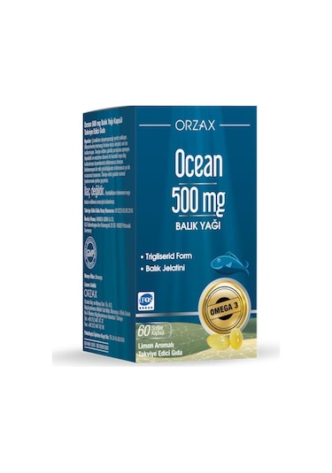 Ocean 500 MG Balık Yağı 60 Kapsül