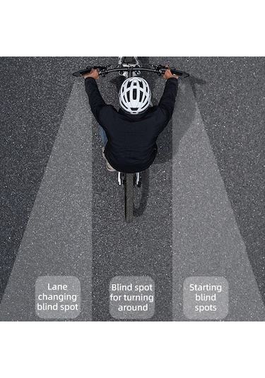 Rockbros 1 Adet Bisiklet Aynası Gidon Dikiz Paslanmaz Çelik Reflektör 360 Derece Dönebilen Ayna - Sol